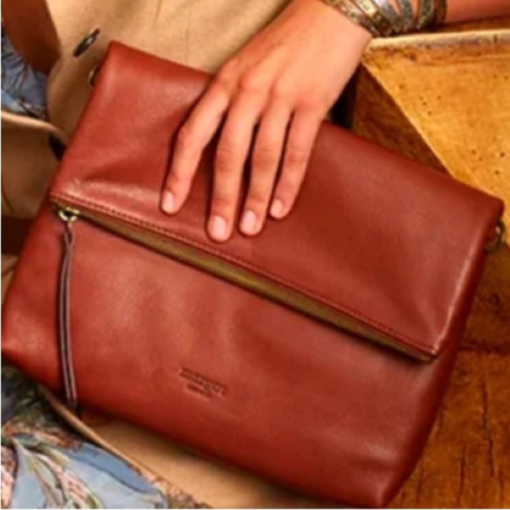 Margot New‎ York  Leather foldover crossbody Bag
